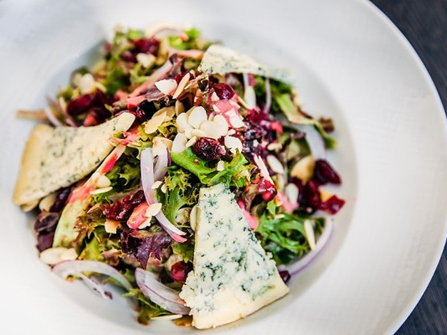 The "Louisiana sunburst salad" at 1764 Public House — a new hotspot in the Central West End.