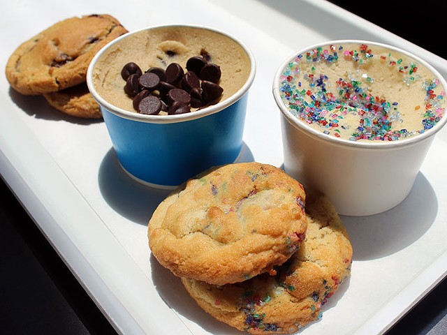 The chocolate chip and sugar cookie are two of the classic flavors that 'ZZA carries.