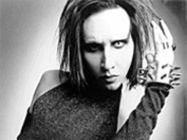 Marilyn Manson, in his dilated-pupils, spiked-wristband 
    days