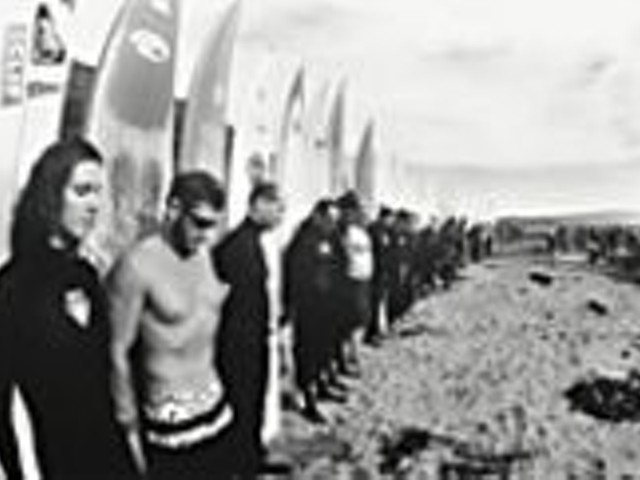 Stacy Peralta's lineup of surfers await the next righteous wave.