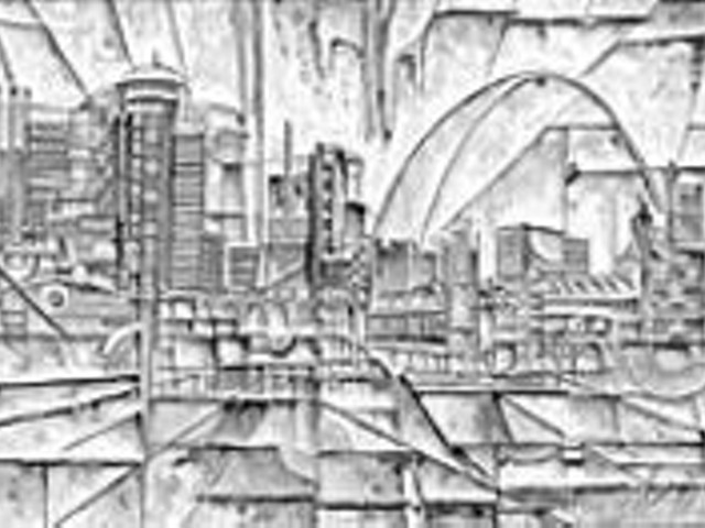 The St. Louis skyline, reimagined by artist Timothy 
    Orikri.