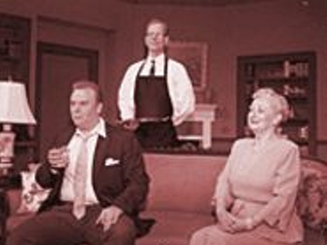 Dorothy F. Davis stars in Noel Coward's Relative Values, an old-fashioned drawing-room comedy.
