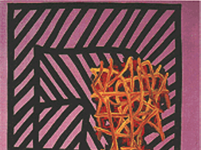 "Selective Identity," Jonathan Lasker, oil on linen, 80 by 60 inches, 1992