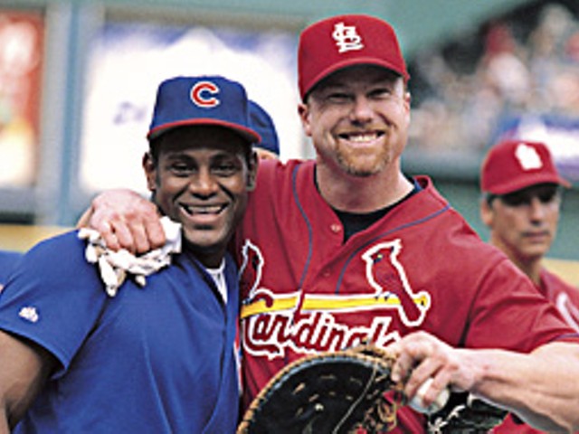Sammy Sosa and Mark McGwire in much happier times.
