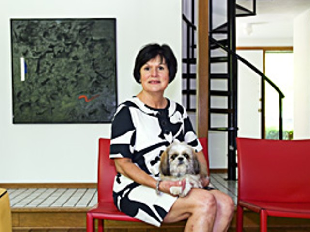 Maria Everding, St. Louis' First Lady of Etiquette, and her Shih Tzu, Lulu.