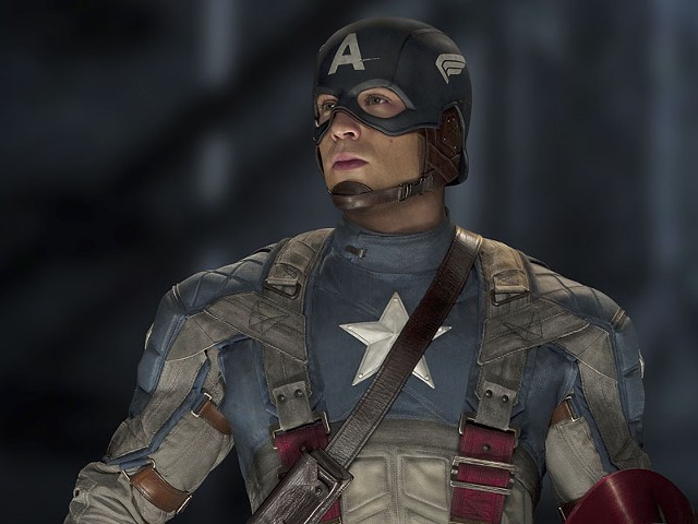 What's he fighting for? Chris Evans as Captain America.