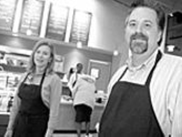 That's amore: Kelli (left) and Todd Sanders have a hit 
    in their charming "mom-and-pop pasta shop."