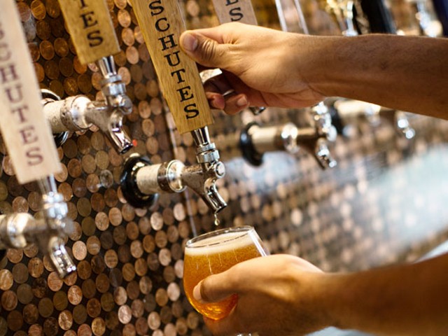 Just a few of its 80 on-tap beers. Slideshow: Photos from Inside Flying Saucer