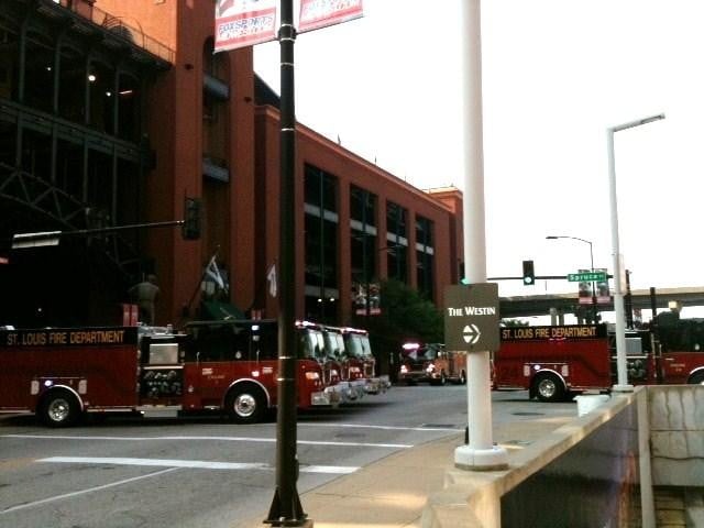 Why Were All Those Fire Trucks at Busch Stadium Yesterday?