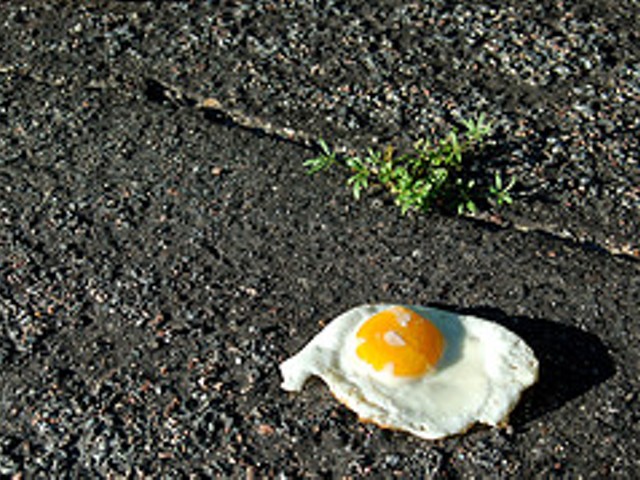 Not mentioned by the Health Department: Never eat an egg fried on the sidewalk.