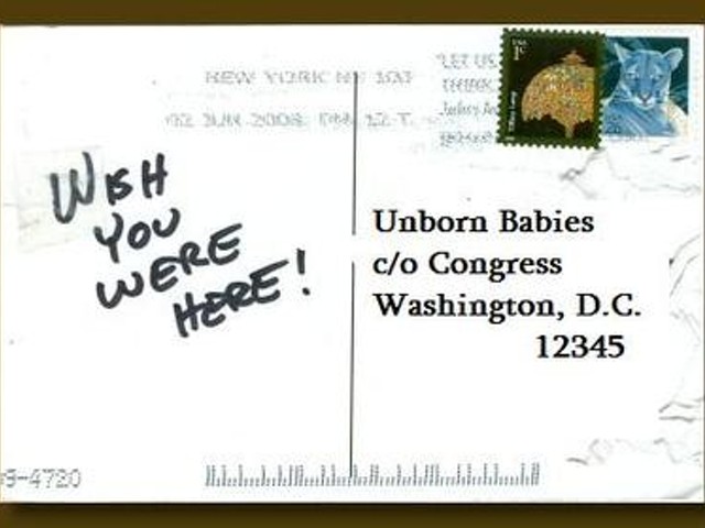 Forget Dying for the Pro-Life Cause. Let's Send Postcards Instead!