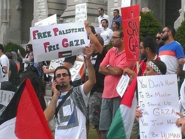 Supporters of Palestine held a vigil last year during the most recent war in Gaza.