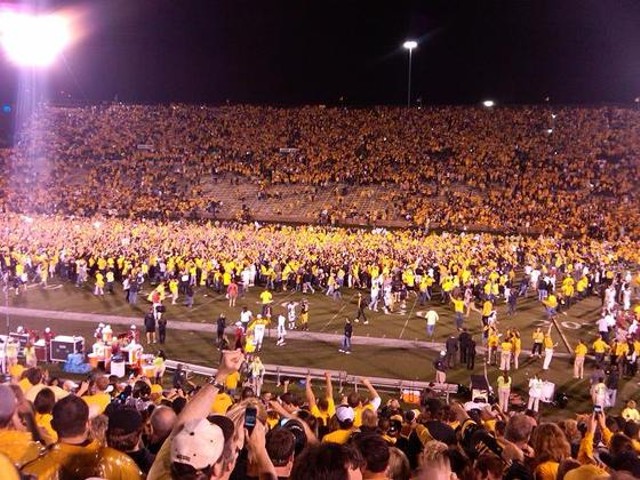 Hundreds of fans rushed onto Faurot Field. Three percent of 'em ended up in cuffs.