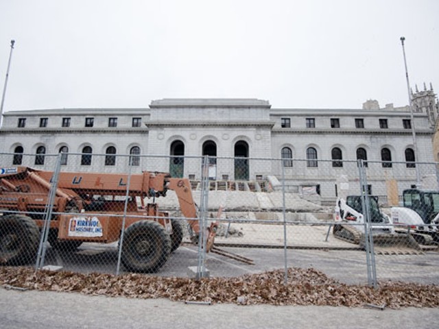 The library in January, 2011, just a few months after construction began.