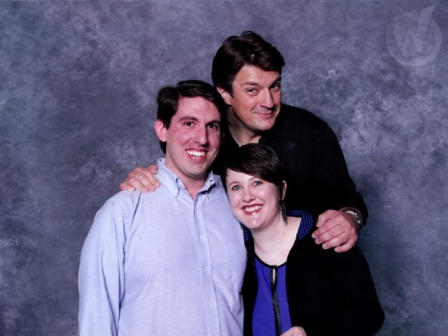 Actor Nathan Fillion made a love connection for James Dauer and Jenna Nurnberger.