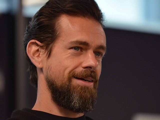 Jack Dorsey speaks to media, family members and colleagues while unveiling the Square Terminal.