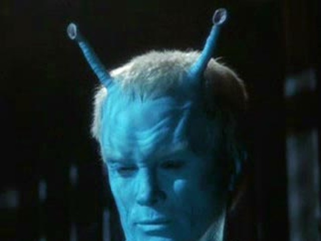 Jeffrey Combs as an Andorian, one of the aliens Lewis had a large part in creating.