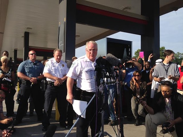 Ferguson police chief Tom Jackson releases information about the officer who shot Michael Brown and a related robbery.