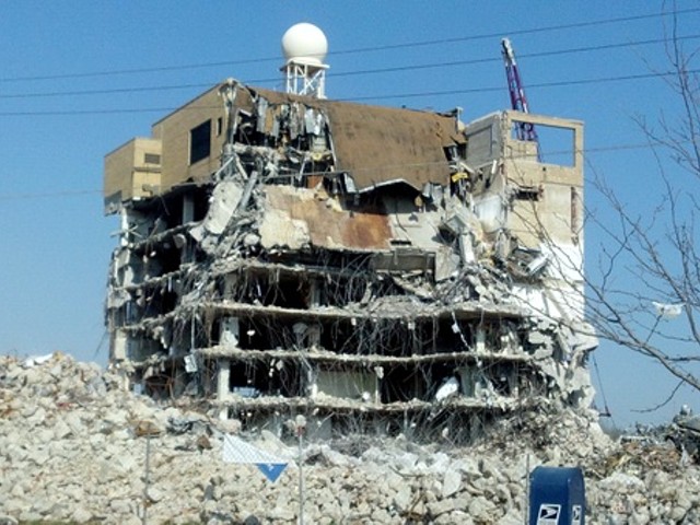 Demolition begins on Forest Park Hospital.
