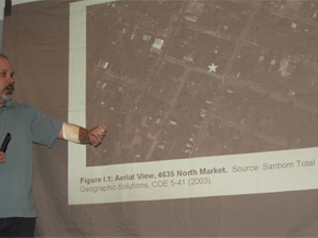 Colin Gordon, University of Iowa history professor and author of Mapping Decline, speaks at Left Bank books Wednesday night.