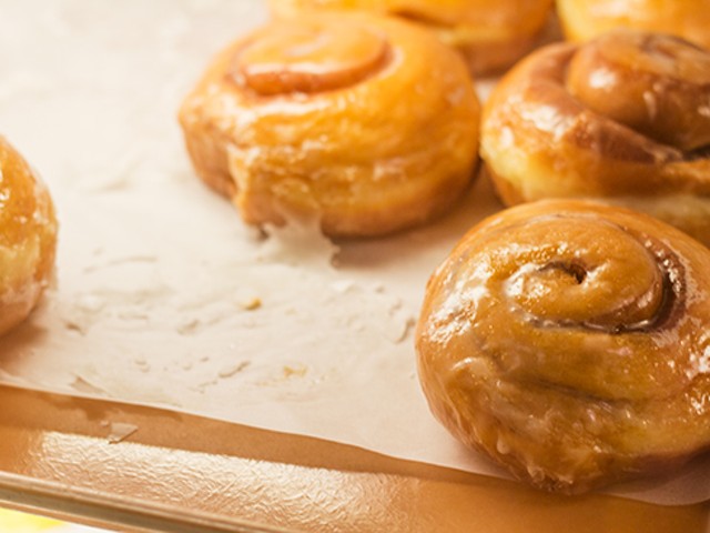 Cinnamon roll doughnuts at Pharaoh's Donuts. | Mabel Suen