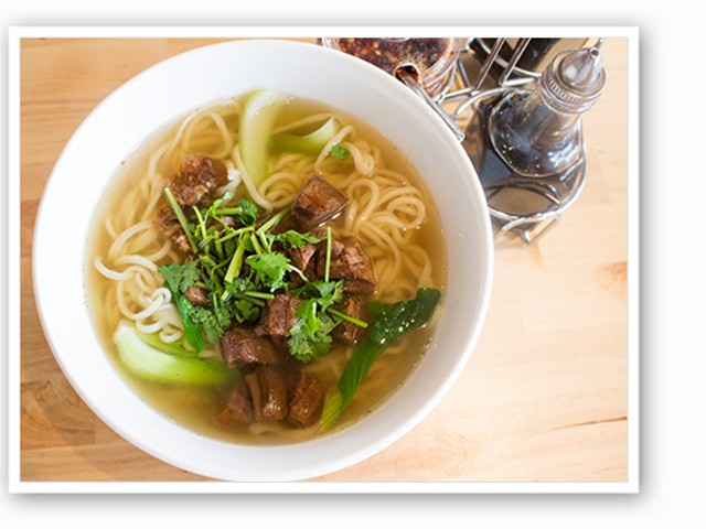 &nbsp;&nbsp;&nbsp;&nbsp;&nbsp;&nbsp;&nbsp;Handmade noodle soup with beef and bok choy. | Mabel Suen
