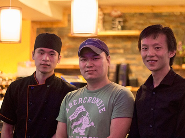 Sushi Bistro business partners Andy Chi, Zhenkun Lin and Jimmy Li.