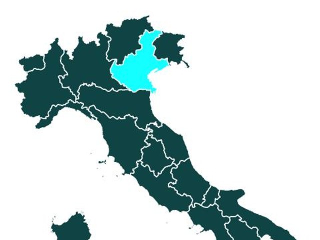 The Veneto region is highlighted.