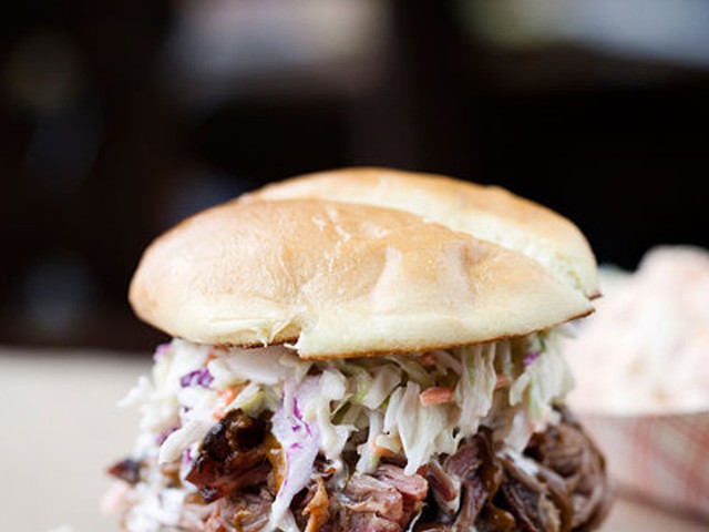 "The Carolina" at Sugarfire is made with your choice of meat, cole slaw and mustard barbecue drizzle. | Jennifer Silverberg