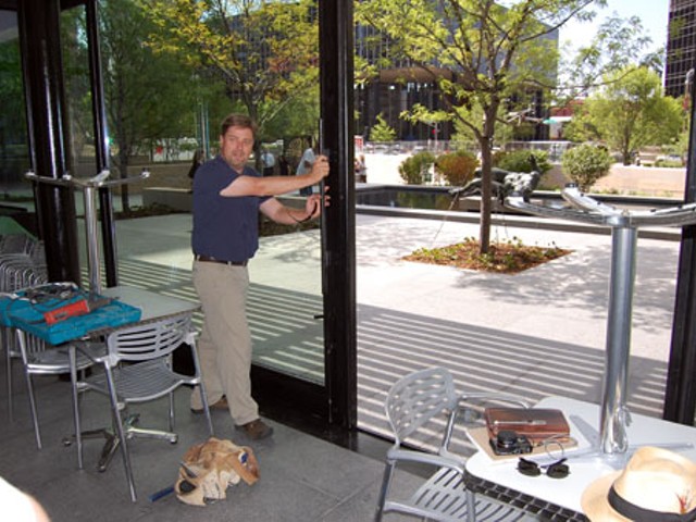 Jim Fiala working on Terrace View