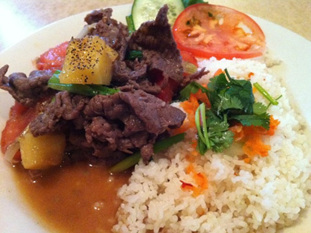 Guess Where I'm Eating this Pineapple Beef Dish and Win $20 to Gokul Indian Restaurant [Updated with winner]!
