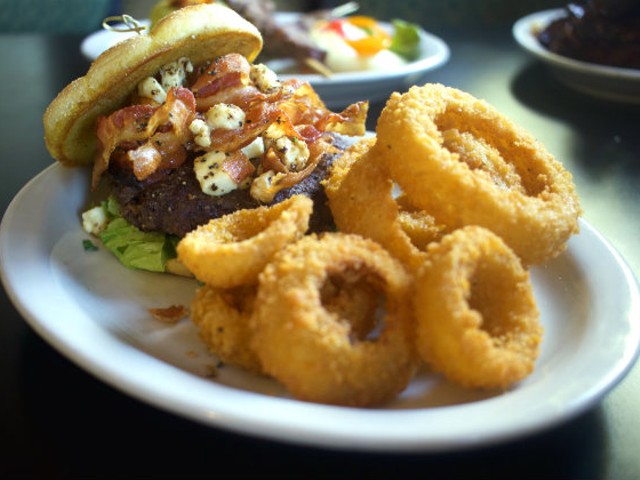 The "Bacon Black & Blue Steakburger" is one of Oday Alyatim's favorite dishes.