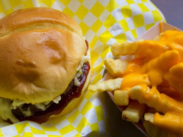 A burger and cheese fries at Chubbies | Mabel Suen