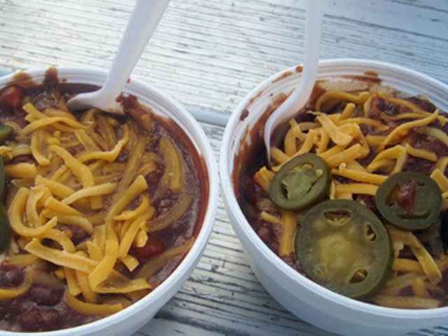 Taste-testing at the annual chili cook-off in Belleville, Illinois. | Robin Wheeler