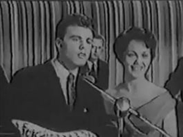Linda Bennett with Ricky Nelson on The Adventures of Ozzie and Harriet in 1960, fifteen years before the atrocity that is "An Old Fashioned Christmas (Daddy's Home)."