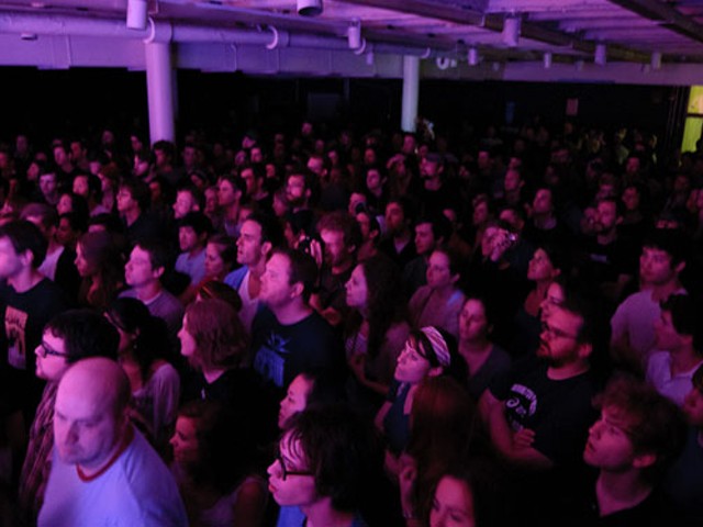 Does this look like a tame audience to you? See more photos from last night's Yeasayer show at the Gargoyle.