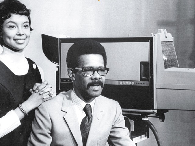 Loretta Long and Ellis Haizlip on the set of Soul!, the first weekly TV show devoted to African-American culture and ideas.