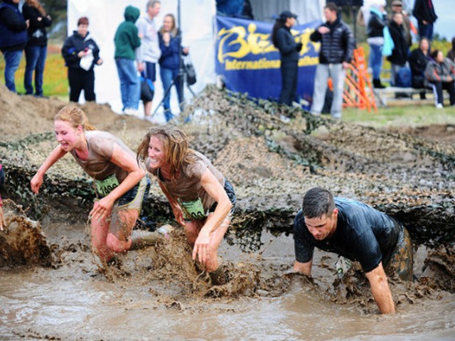 Competitors in a California-based mud run get filthy for the prize.