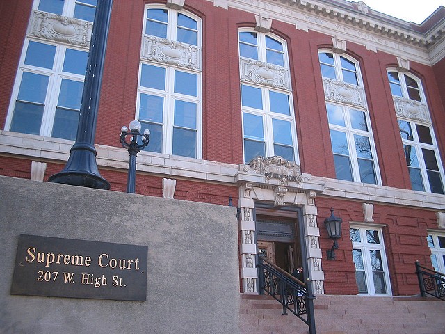 The Missouri Supreme Court building in Jefferson City.