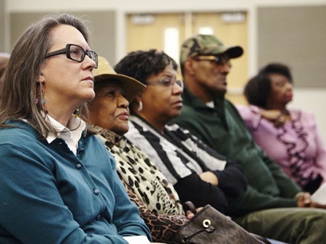 The audience at a Ferguson Commission meeting.