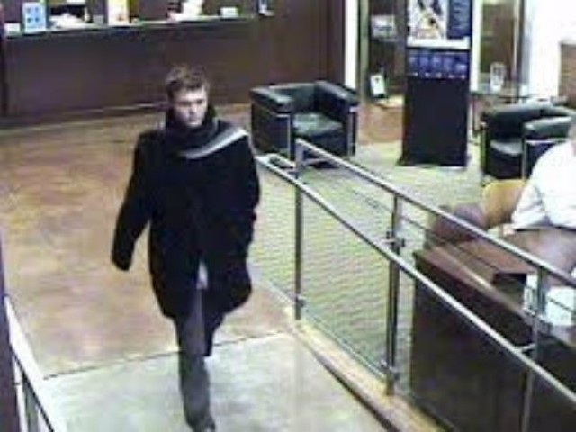 Police identified this stylish bank robber as Mitchell Montgomery.