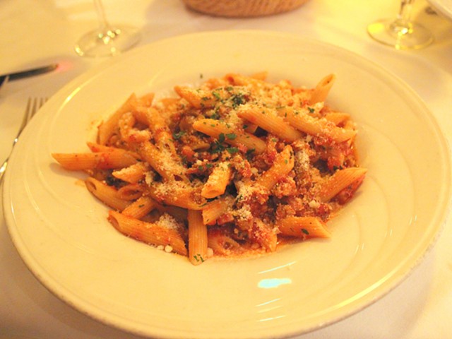 Penne amatriciana, better known as the "eviction notice" according to some pregnant women.