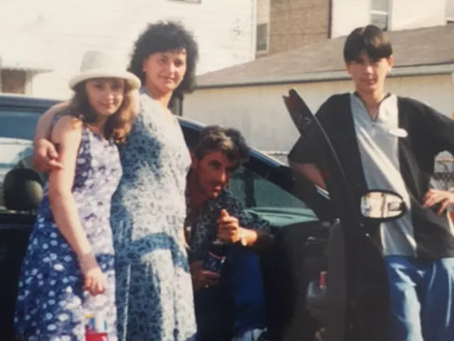 From left, Sejla Grahovic, her mother Minka, father Hasan and brother Serif.