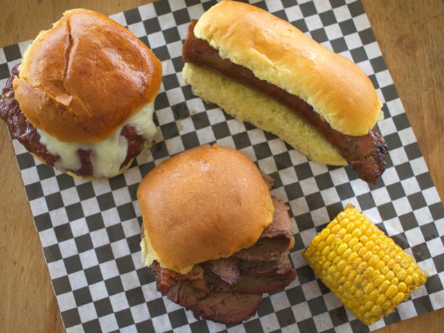 Mann Meats offers smokehouse classics including burgers, brisket and brats.