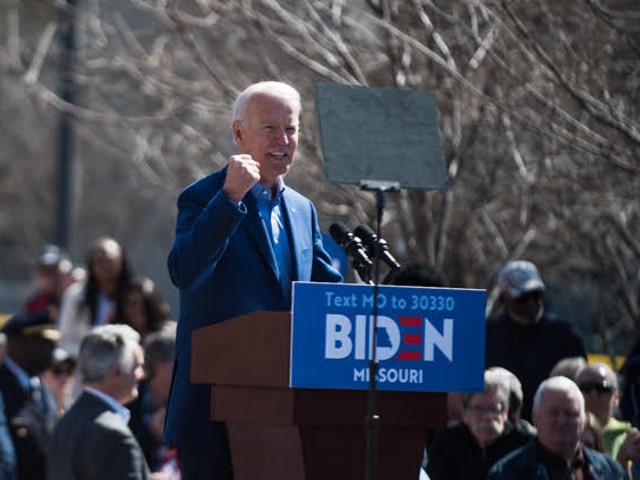 Former Vice President Joe Biden rallied supporters on March 7 in St. Louis.