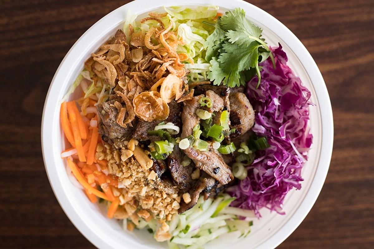 DD Mau's vermicelli bowls can be customized with your choice of protein and sauce.