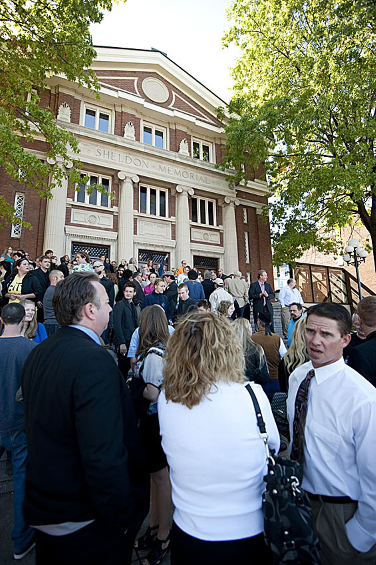 A scene from the October 1 memorial service for Bob Cassilly.