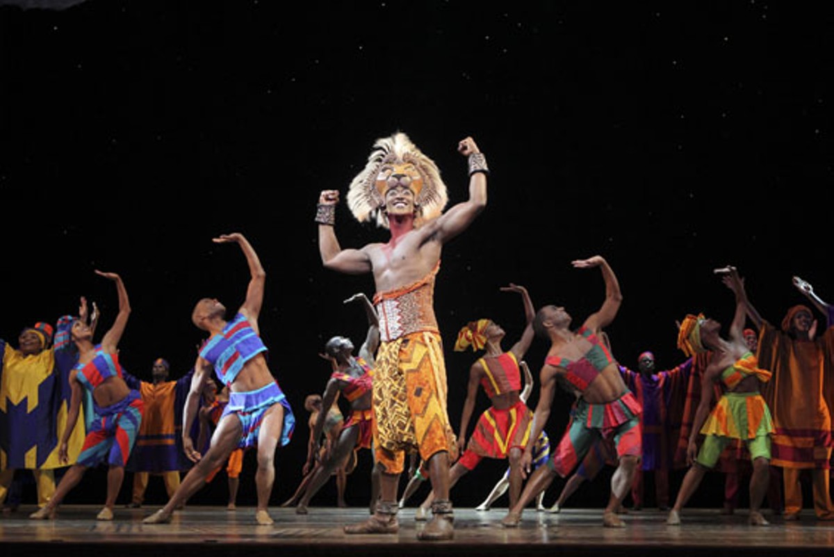Feeling the love: Jelani Remy stars as Simba in the national touring production of The Lion King, at the Fox Theatre through August 31.