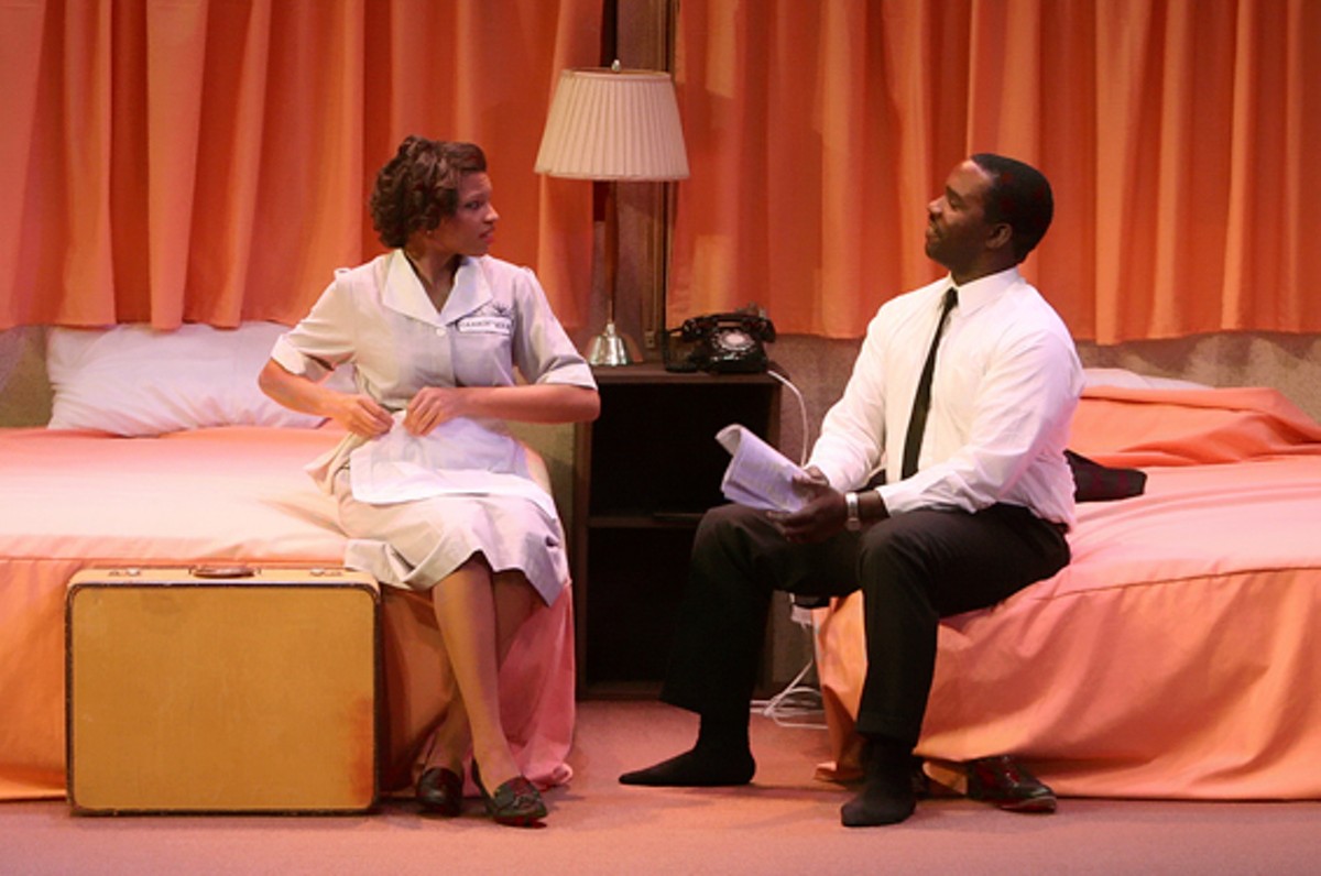 A summit: Alicia Reve as Camae and Ronald L. Conner as Dr. Martin Luther King Jr.