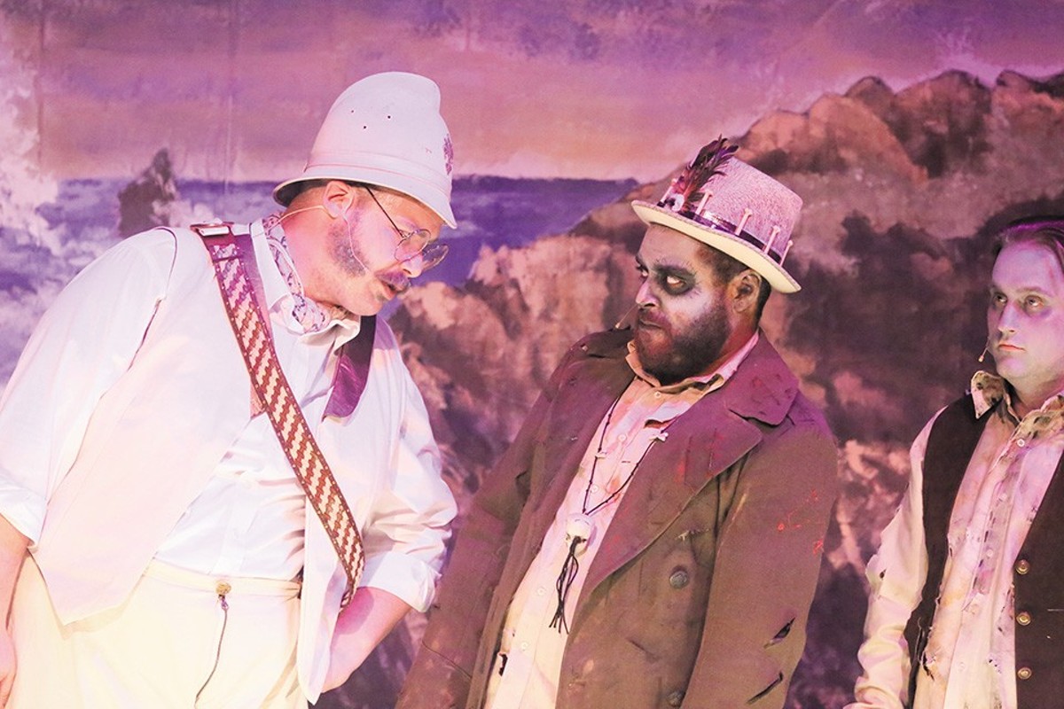 Major-General Stanley and the Zombie King (Zachary Allen Farmer and Dominic Dowdy-Windsor) discuss life and undeath.